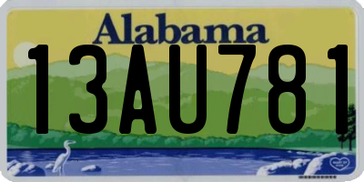 AL license plate 13AU781
