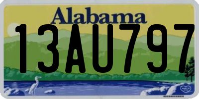 AL license plate 13AU797