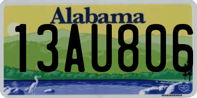 AL license plate 13AU806