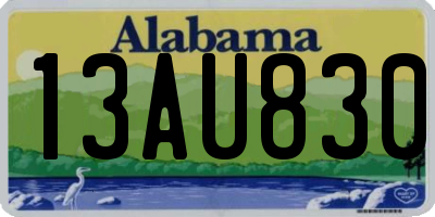 AL license plate 13AU830