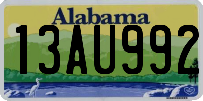 AL license plate 13AU992