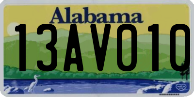 AL license plate 13AV010