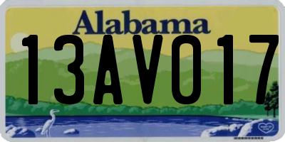 AL license plate 13AV017