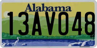 AL license plate 13AV048