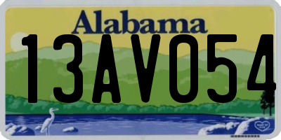 AL license plate 13AV054