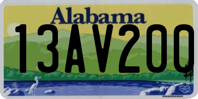 AL license plate 13AV200