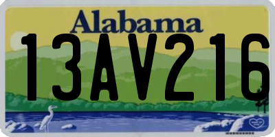 AL license plate 13AV216