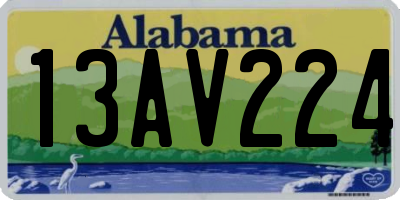 AL license plate 13AV224