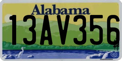AL license plate 13AV356