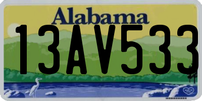 AL license plate 13AV533