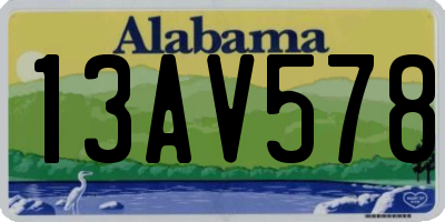 AL license plate 13AV578