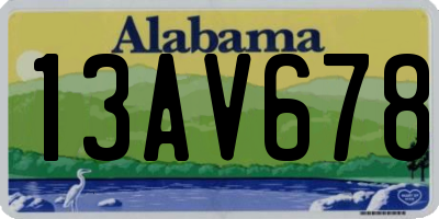 AL license plate 13AV678