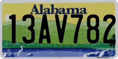 AL license plate 13AV782
