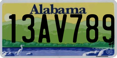 AL license plate 13AV789