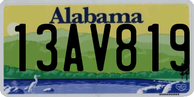 AL license plate 13AV819