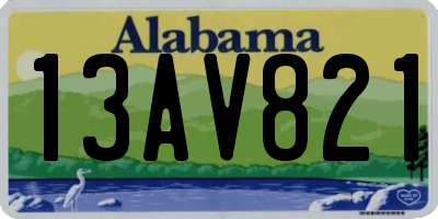 AL license plate 13AV821