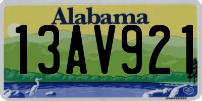 AL license plate 13AV921