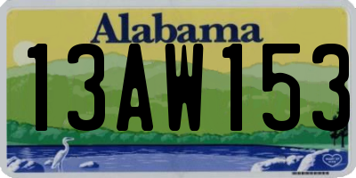 AL license plate 13AW153