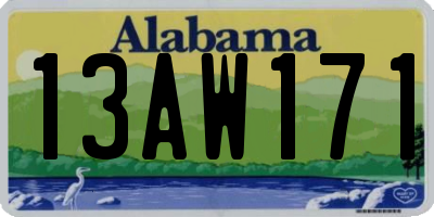 AL license plate 13AW171