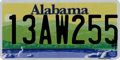 AL license plate 13AW255