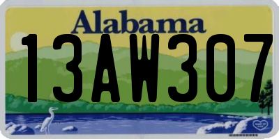 AL license plate 13AW307