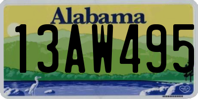 AL license plate 13AW495