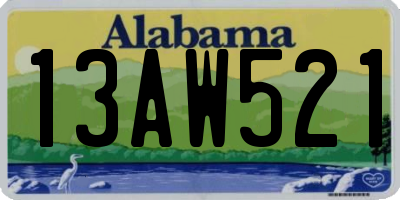 AL license plate 13AW521