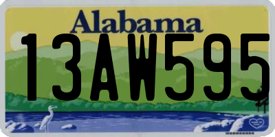 AL license plate 13AW595