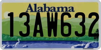 AL license plate 13AW632