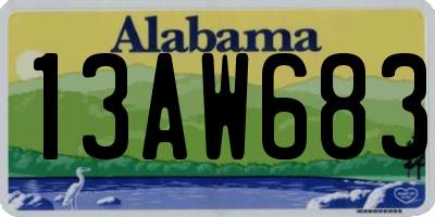 AL license plate 13AW683