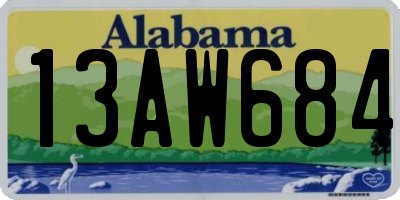 AL license plate 13AW684