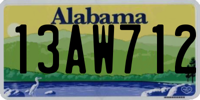 AL license plate 13AW712
