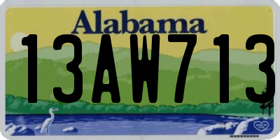 AL license plate 13AW713