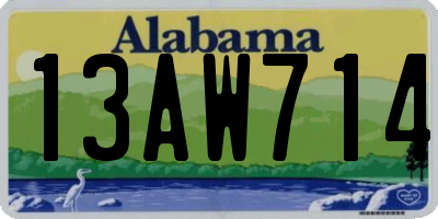 AL license plate 13AW714