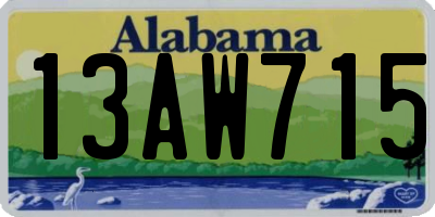 AL license plate 13AW715