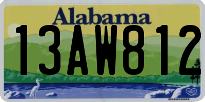 AL license plate 13AW812