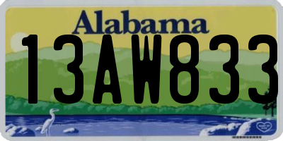 AL license plate 13AW833