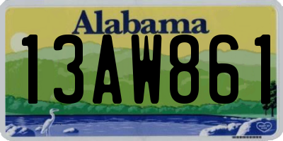 AL license plate 13AW861