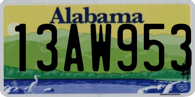 AL license plate 13AW953