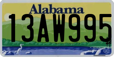 AL license plate 13AW995