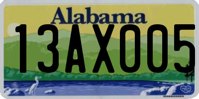 AL license plate 13AX005