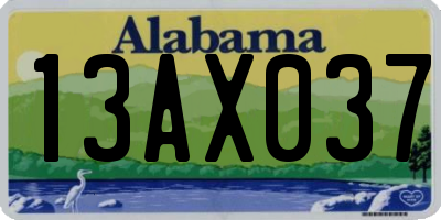 AL license plate 13AX037