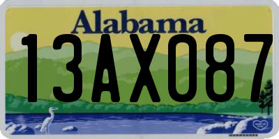 AL license plate 13AX087
