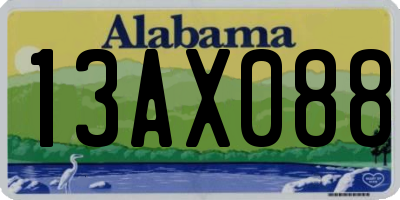 AL license plate 13AX088