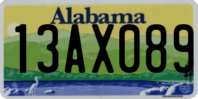 AL license plate 13AX089
