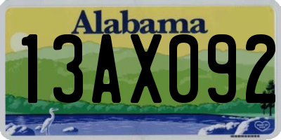 AL license plate 13AX092