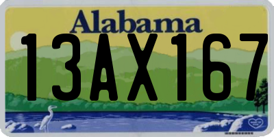 AL license plate 13AX167