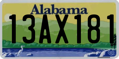 AL license plate 13AX181