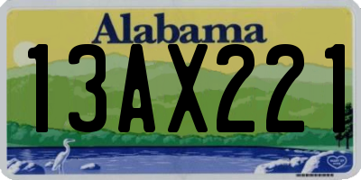 AL license plate 13AX221