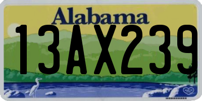 AL license plate 13AX239
